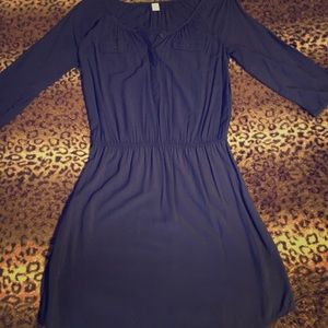 Navy blue shirt dress